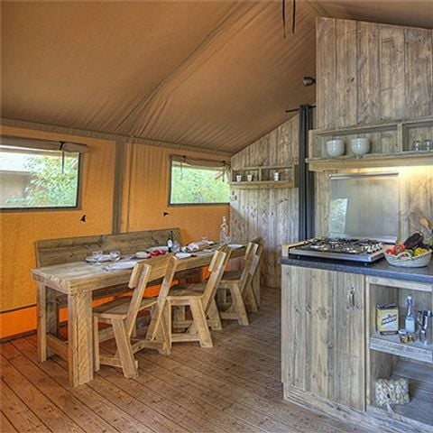 Safaritent 5 personen - Safari Lodge Tent | 2 Slaapkamers | 4/5 Personen | 1 Badkamer