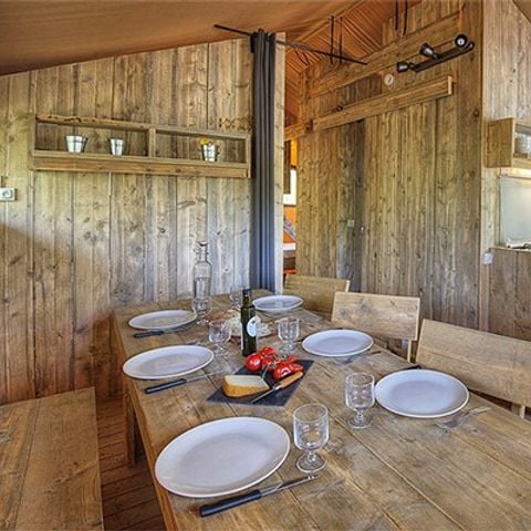 TENTE TOILE ET BOIS 5 personnes - Tente Safari Lodge | 2 Ch. | 4/5 Pers. | 1 SDB