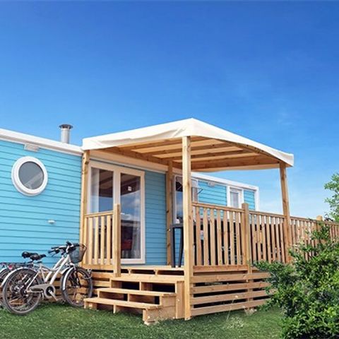 MOBILHOME 6 personnes - Premium | 3 Ch. | 6 Pers. | Terrasse surélevée | Clim. | TV