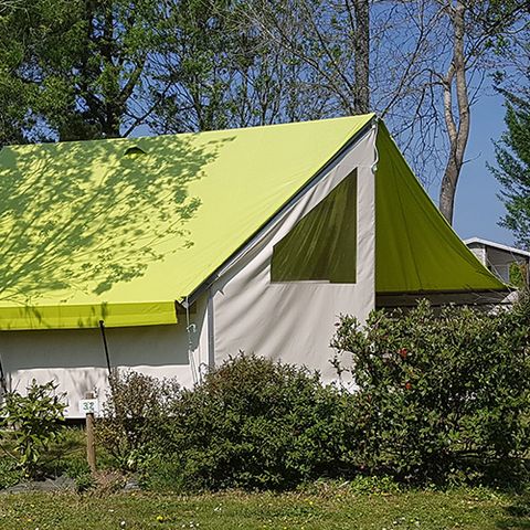 CANVAS AND WOOD TENT 4 people - Ecolodge SAHARI 17m² 2 rooms - without sanitary facilities