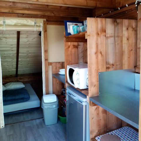 CANVAS AND WOOD TENT 4 people - LODGE Cocotier (without sanitary facilities)