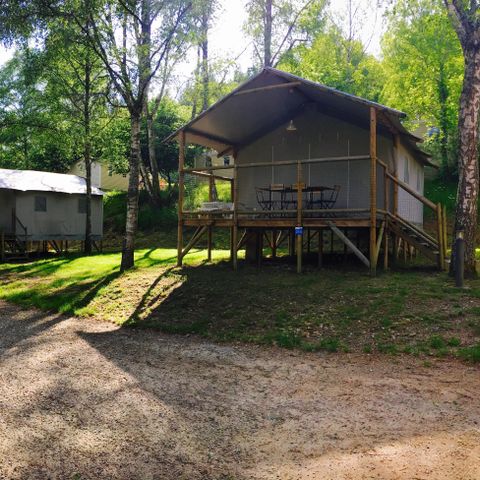 TENTE TOILE ET BOIS 4 personnes - Cabane Lodge sur Pilotis Standard