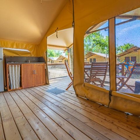 TENDA IN TELA E LEGNO 5 persone - Tenda Super Lodge | 2 Camere da letto | 4/5 Persone | Senza bagno