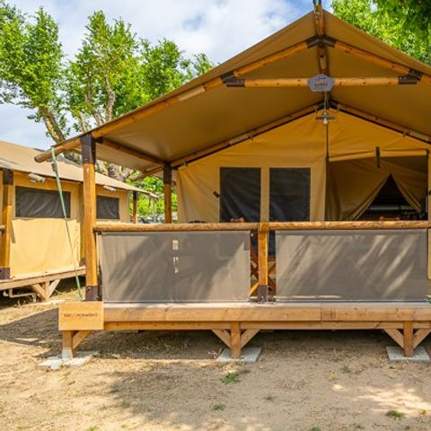 TENDA IN TELA E LEGNO 5 persone - Tenda Super Lodge | 2 Camere da letto | 4/5 Persone | Senza bagno