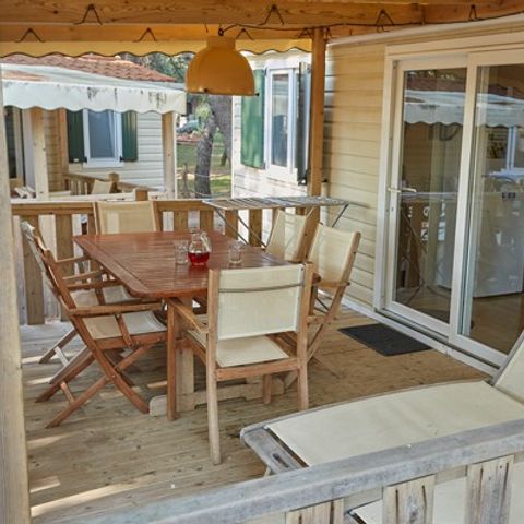 Stacaravan 4 personen - Stacaravan | Classic XL | 2 slaapkamers | 4 pers | Terras | 2 badkamers | Airconditioning | TV