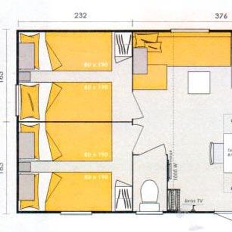 MOBILHOME 6 personnes - HOMEFLOWER PREMIUM