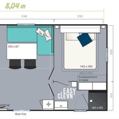 MOBILHOME 5 personnes - PREMIUM