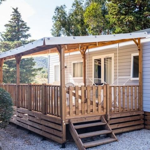 Stacaravan 6 personen - Mobile-home | Comfort XL | 3 slaapkamers | 6 pers | Verhoogd terras | Airconditioning | TV