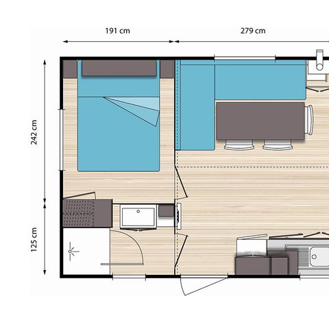 CASA MOBILE 8 persone - O'HARA 3 camere da letto