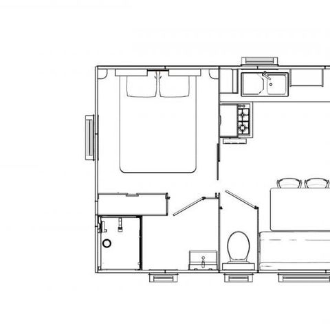 CASA MOBILE 2 persone - COTTAGE PREMIUM 20m² (20m²)