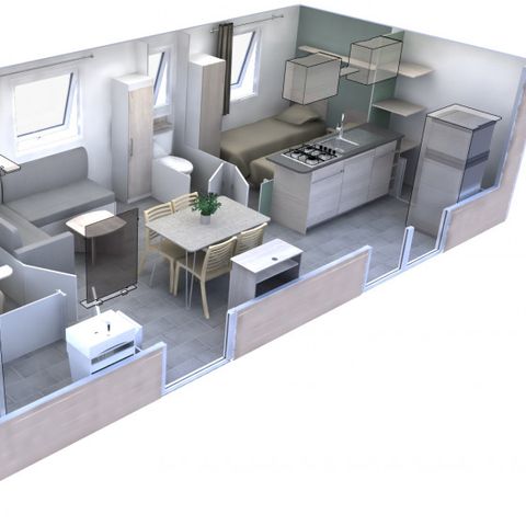 MOBILHEIM 4 Personen - PREMIUM 33m²