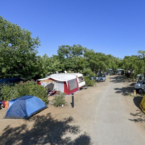 PIAZZOLA - Pacchetto Freecamp (1 tenda, roulotte o camper / 1 auto / elettricità 8A con cucina e bagno individuali)