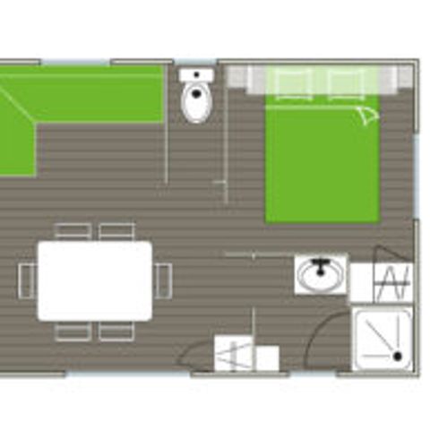 CASA MOBILE 6 persone - CASA MOBILE COMFORT SENZA ARIA CONDIZIONATA 2 camere da letto, 29 m², 2 bagni