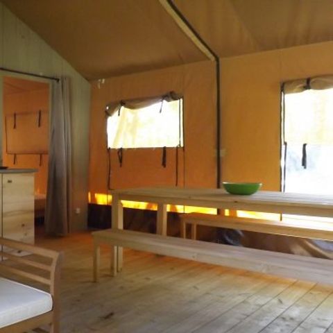 CANVAS AND WOOD TENT 5 people - Safari without sanitary facilities