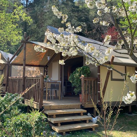 BUNGALOW DE LONA 5 personas - n°6 bis Albergue 31 m² sin sanitarios ni ducha