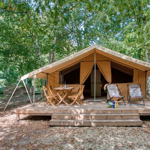 TENDA IN TELA E LEGNO 4 persone - Safari Confort 25m² (2 camere) 4 pers.