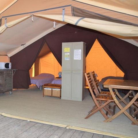 CANVAS AND WOOD TENT 4 people - Safari Confort 25m² (2 bedrooms) 4 pers