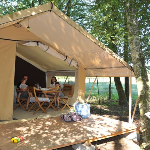 CANVAS AND WOOD TENT 4 people - Safari Confort 25m² (2 bedrooms) 4 pers