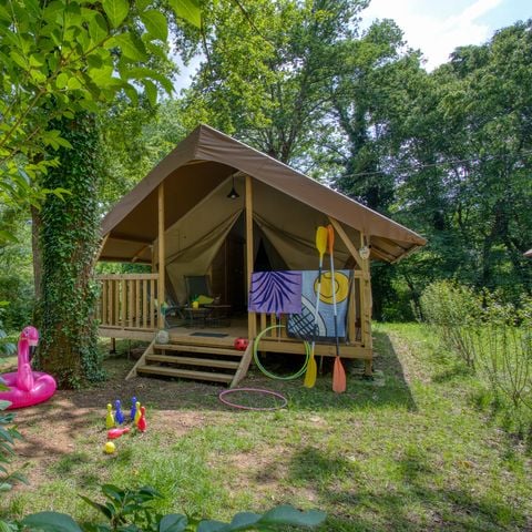 Tent 4 personen - Wood Lodge Confort 30 m² (2 slaapkamers) - met sanitair