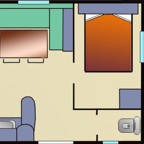 MOBILHOME 5 personas - Loisir Confort 27m² - 2 habitaciones