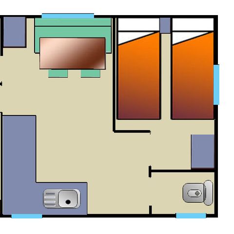 MOBILHOME 4 personnes - Loisir Confort Mini 21m²