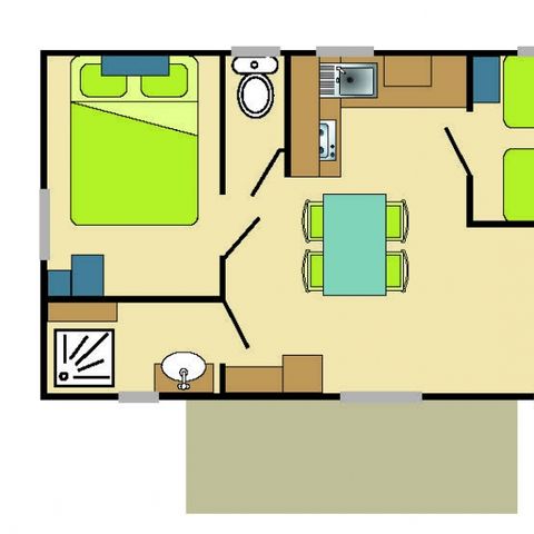 MOBILE HOME 6 people - Evasion 2 bedrooms - TV