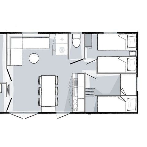 MOBILHOME 6 personas - Apartamento Mahana 3 habitaciones 33m².