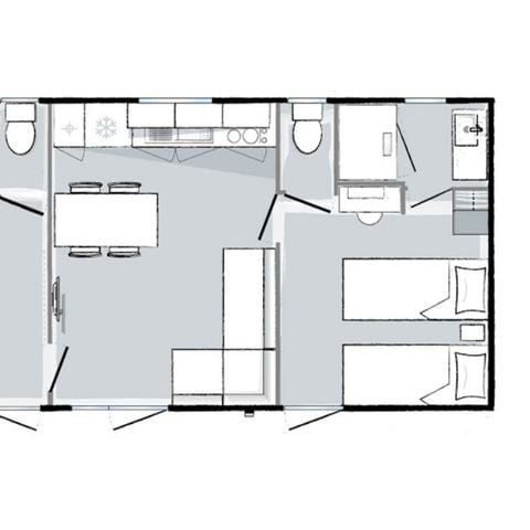 MOBILHOME 6 personnes - Evasion+ 2 chambres 2 sdb 33m²