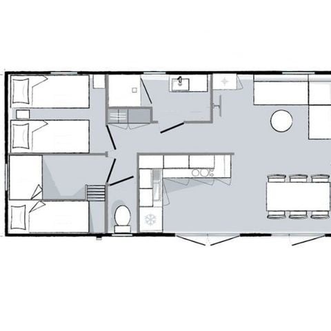 MOBILHOME 6 personnes - Premium 3 chambres 2 sdb 40m²