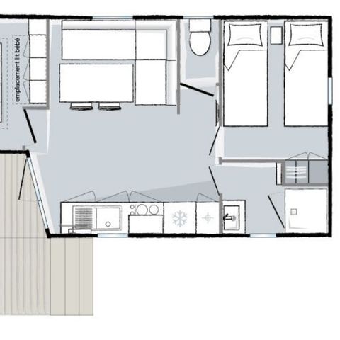 MOBILHOME 6 personas - Mahana 2 habitaciones 28m² (28m²)