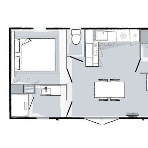 MOBILHOME 6 personas -  Apartamento Mahana 2 habitaciones 30m².