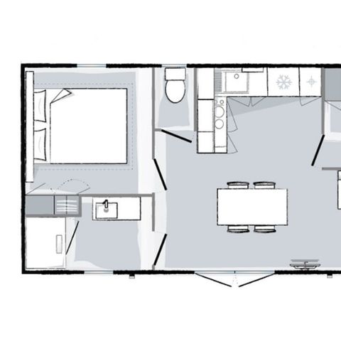 MOBILE HOME 6 people -  Mahana 2 bedroom 30m² apartment