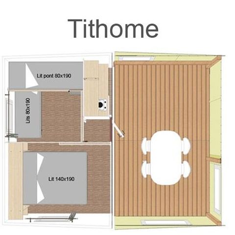 STACARAVAN 5 personen - TITHOME (Geen sanitaire voorzieningen)