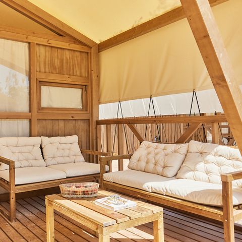 TENTE TOILE ET BOIS 4 personnes - Glamping