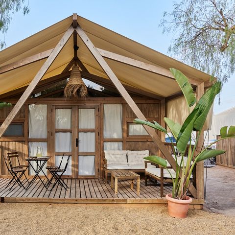 TENTE TOILE ET BOIS 4 personnes - Glamping