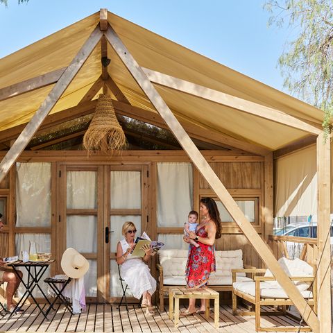 TENTE TOILE ET BOIS 4 personnes - Glamping