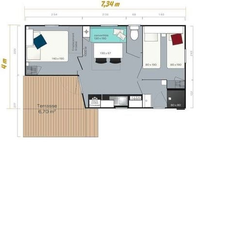 MOBILHEIM 4 Personen - LOGGIA