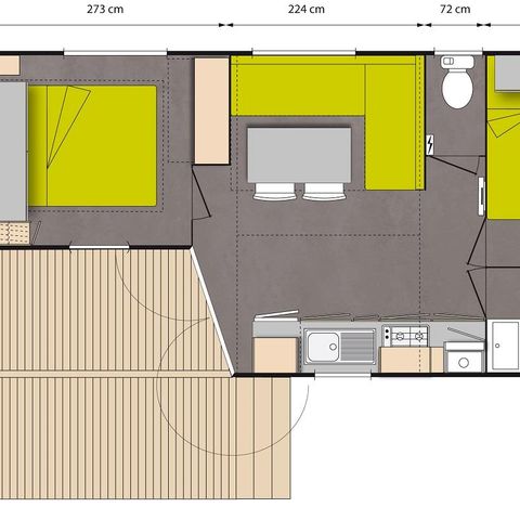 Mobilheim 5 Personen - MH2 29 m²