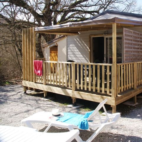 CHALET 7 personnes - Chalet Pili-pili Bois 32m² CONFORT 3 chambres + terrasse semi-couverte