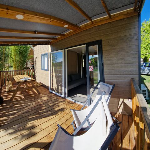 CHALET 5 people - Chalet Premium 28m² 2 bedrooms / semi-covered terrace / TV / air conditioning