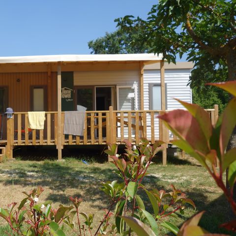 MOBILE HOME 6 people - HomeFlower 35m² PREMIUM 3 Bedrooms + semi-covered terrace + TV + Air conditioning