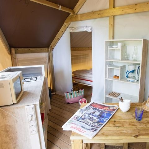 TENTE TOILE ET BOIS 4 personnes - Tente Confort 2 chambres (sans sanitaires, avec cuisine)