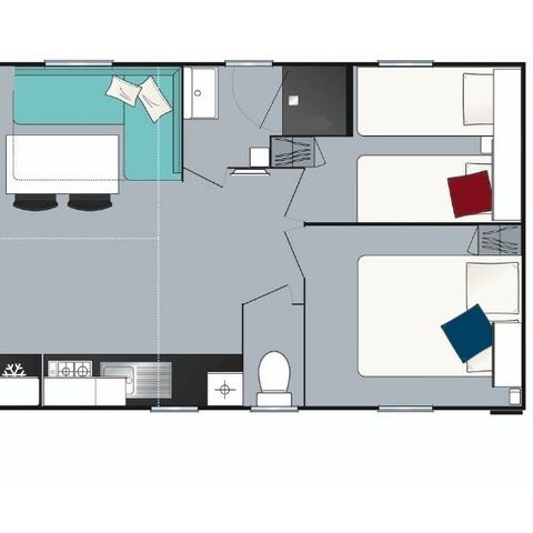 MOBILE HOME 6 people - Evasion for 6 people 2 bedrooms 23m² living area