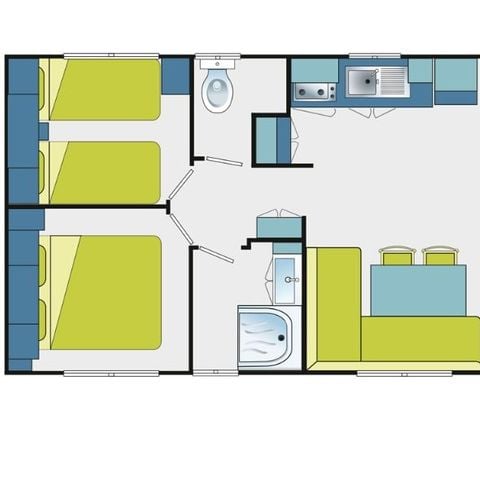 MOBILHOME 6 personnes - Evasion 6 personnes 2 chambres 28m²