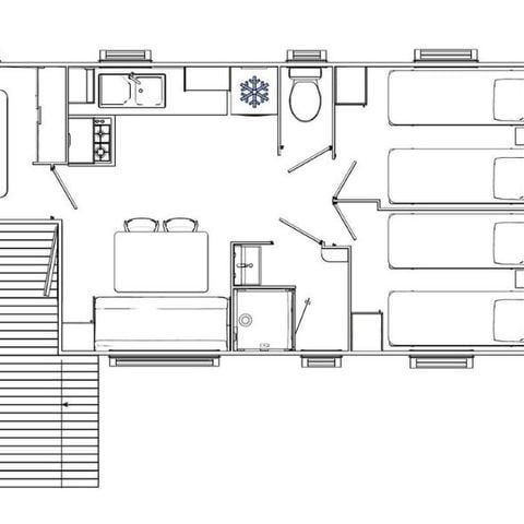 MOBILHOME 6 personnes - Loisir 6 personnes 3 chambres 30m²