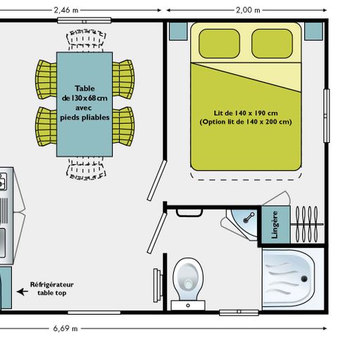 MOBILE HOME 5 people - Eco 2 Bedrooms 5 People