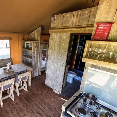 Safaritent 4 personen - > NIEUWE Premium Safari tent met 2 slaapkamers