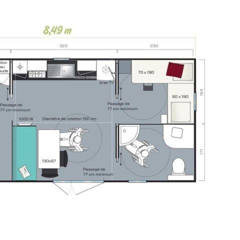 MOBILHOME 4 personas - VIDA PMR