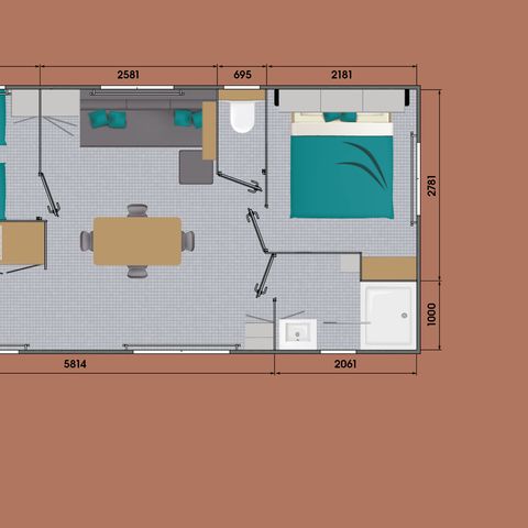 MOBILHOME 4 personas - NATURA