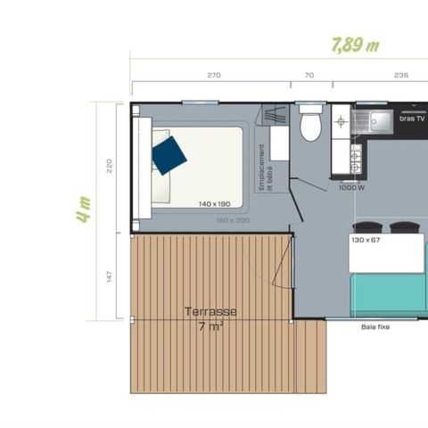 MOBILHEIM 4 Personen - LOGGIA